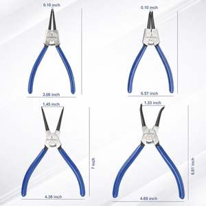 ชุดคีมตัดวงแหวนสแตนเลส 4 ชิ้น ขนาด 7 นิ้ว ปากตรง/ปากงอ น้ำหนักเบา ทำงานลื่นไหล ทนทาน สำหรับงาน DIY และทำเครื่องประดับ - Product Image 2