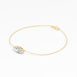 Venta al por mayor 0,26 Ct Marquise Lab Grown Diamond Rodiado Oro Blanco Mujeres Elegante Pulsera Más Demandada Moda Diaria - Product Image 4