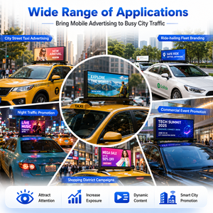 Pantalla LED de Alta Luminosidad de 5000nits para <span class=keywords><strong>Techo</strong></span> de Taxi, Pantalla LED de Doble Cara para <span class=keywords><strong>Techo</strong></span> de Automóvil, WiFi 4G GPS, Pantalla Móvil para Anuncios, IP65 Impermeable HD - Product Image 6