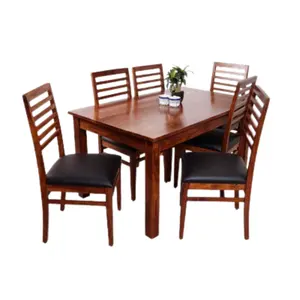 Fabricant vietnamien de table à manger et ensemble de chaises Table en bois de qualité supérieure Chaises en cuir et bois à bon prix