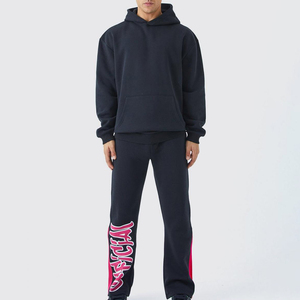 Latest Design Black Custom Logo Tracksuit Custom Logo Printed Tracksuit Black Colors for Men 2025 - Product Image 1