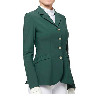 Veste d'équitation équestre pour femmes en gros avec fermeture à glissière avant bidirectionnelle et deux poches à fermeture éclair rembourrage souple en acier - Product Image 4
