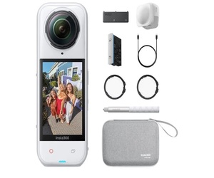 Vente rapide en gros en boîte Insta360ses X5 Essentials Bundle Satin White - Caméra 360° étanche 8K - Product Image 1