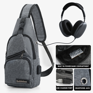 Sacs à bandoulière pour hommes, sacs messager décontractés, sacs de voyage, sacs à bandoulière avec port USB, sac à dos de jour - Product Image 4