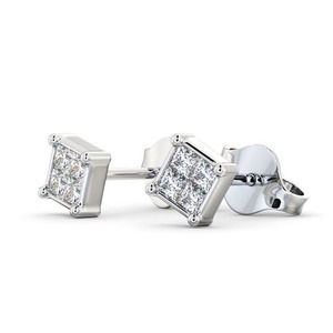 Pendientes cuadrados de princesa para mujer, CTW 0,40, oro Real, IGI, Diamante cultivado en laboratorio certificado, joyería personalizada de lujo para fiesta de boda - Product Image 4