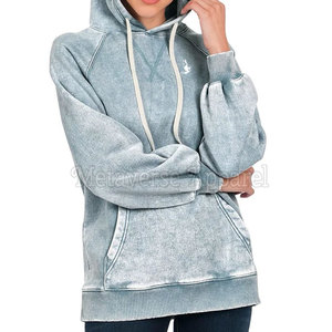 Sudaderas con Capucha Casuales Transpirables de Invierno para Mujer, Lavadas al Ácido Vintage, Logotipo Personalizado de Fábrica OEM en Existencia - Product Image 6