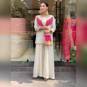 Salwar Kameez de Seda Multicolor de Última Moda con Detalles de Resham y Elegante Dupatta, Colección 2025 - Product Image 3