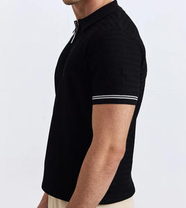 Camiseta de Golf para Hombre al por Mayor, Personalizable con Logotipo, Poliéster Suave y Algodón, 220 Gramos, Cuentas Cortas en Relieve, Secado Rápido - Product Image 4