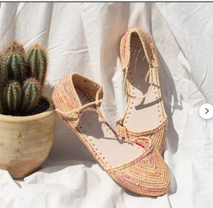 Handmade Raffia Sandals, Summer Sandals, Women's Summer <b>Shoes</b> Handmade Raffia , Gift Idea - Product Image 2