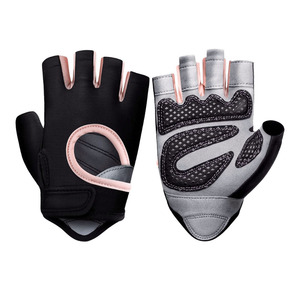 Custom <b>Half</b> Finger Fitness Gloves PU Mesh Breathable Non <b>Slip</b> Weightlifting Gym Workout Training Gloves OEM - Product Image 4