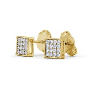 2023 Best Selling Custom Fine Jewelry 0.20 CTW <b>Square</b> Lab Grown <b>Diamonds</b> Stud <b>Earrings</b> for Women Cluster Ladies Accents <b>Earrings</b> - Product Image 2