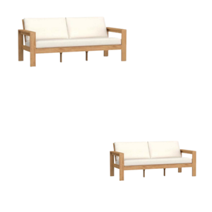 Muebles de jardín de exterior de madera de teca de diseño moderno, juego de sofás de madera para aplicaciones de hotel para sala de estar y uso en el jardín - Product Image 2