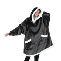 Pyjama Pull-over Femme Nouveau Style Décontracté Vêtements Thermiques d'Hiver avec Couverture en Laine d'Agneau Hoodie TV Directement du Fabricant