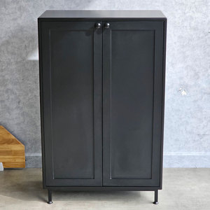 KG68070 Zapatero de 4 Niveles 80x35x90cm de Madera de Caucho Pintado en Negro, Convertible, Extensible, Diseño Minimalista para Muebles del Hogar - Product Image 3