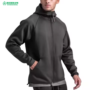 Sweat-shirts à capuche unisexes sur mesure respirants avec fermeture éclair - 100% coton molletonné/éponge française léger à séchage rapide coupe classique vente en gros - Product Image 2