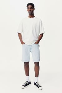 กางเกงยีนส์ทรงสลิมฟิตสำหรับผู้ชายผ้าฝ้าย100% สีฟ้ายืดเล็กน้อยผ้าใยสังเคราะห์ - Product Image 6