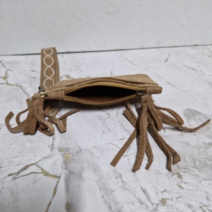 กระเป๋าคลัทช์ทำจากหนังแท้สำหรับ100% กระเป๋าคลัทช์น่ารักดีไซน์มีพู่ห้อยแฟชั่นฤดูร้อนของผู้หญิงกระเป๋าคลัทช์สำหรับช้อปปิ้งลำลองทุกวัน - Product Image 2