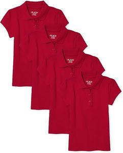 Bon service Polo à manches courtes avec fermeture à boutons Tissu performant évacuant l'humidité Motif imprimé solide résistant à la décoloration - Product Image 6