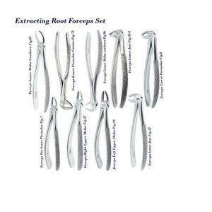 Ensemble de forceps pour extraction dentaire, instruments chirurgicaux dentaires, chirurgie buccale, 9 pièces, fabriqué au Pakistan - Product Image 1