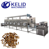 Machine de séchage au micro-ondes entièrement automatique à commande PLC pour larves d'araignées bleues (BSF), insectes et vers de farine, avec certification CE
