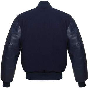 Personalizado al por mayor en blanco Letterman chaquetas al por mayor Bordado de lana de cuero CollegeBaseballjacket para los hombres - Product Image 4