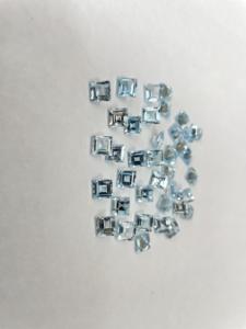 Topacio azul cielo Natural tallado cuadrado, 4mm a 8mm, suelto - Product Image 4