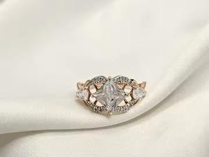 Bague en diamant moissanite Hip Hop en argent sterling 925 Style tendance bijoux pour femmes bagues de fiançailles - Product Image 3