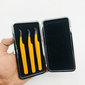 Pinzas de pestañas de arcoíris antiestáticas de acero inoxidable de primera calidad, herramientas profesionales de extensión de pestañas con logotipo personalizado - Product Image 6