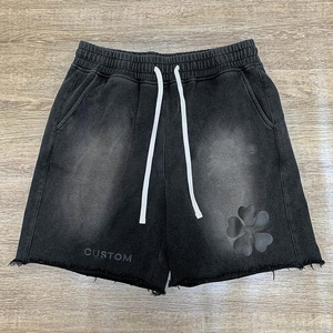 Wholesale New <b>Men</b> Custom Made Acid Washed and Sun Fad Cotton <b>Shorts</b> With High Quality of Print 100% Cotton Sweat <b>Shorts</b> for <b>Men</b> - Product Image 1