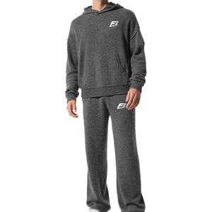 ชุดวอร์มผู้ชายแบบมีฮู้ดถักสั่งทำ ขายส่ง ทรงหลวม สไตล์ลำลอง ชุดกีฬา โรงงาน OEM รับผลิตแบรนด์ส่วนตัว ผู้จัดจำหน่าย B2B - Product Image 1