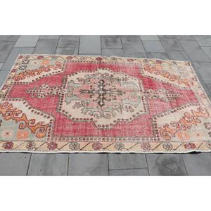 พรมตุรกีขนาด 4.4x7.2 ฟุต, พรม, พรมเปอร์เซียสีแดงทำจากขนสัตว์ - Product Image 3