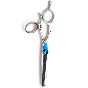 Tijeras de adelgazamiento de cabello de peluquero de acero alemán duraderas de 6,5 \ "con tijeras de pulido de acabado R ajustables con cuchillas afiladas - Product Image 5