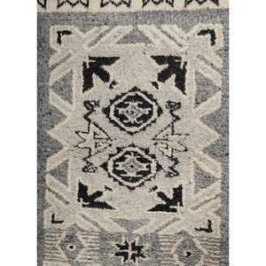 Handmade Blue Thyme Wool <b>Rug</b> Geometric Abstract Pattern for Home Boho Style for Living Room Hallway Rectangle <b>Space</b>-PKWL-677(Fr) - Product Image 3