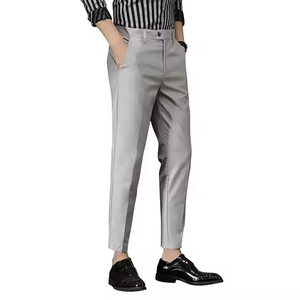 Pantalones de Vestir Casuales de Algodón para Hombre con Logotipo Personalizado 2026, el Mejor Diseño, Color Liso, Lona, Ropa de Exterior con Botones - Product Image 4