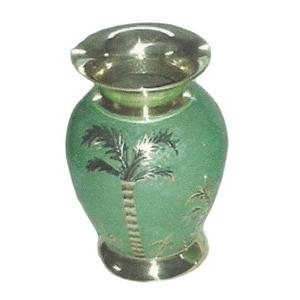 Florero de latón de alta calidad con grabado, acabado verde y dorado para decoración del hogar, florero de Decoración de mesa - Product Image 2