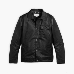 High Quality Slim Fit Winter Canvas Jacket Turn Collar <b>Black</b> Color Plus Size Windproof <b>Button</b> Closure Streetwear Unisex - Product Image 1