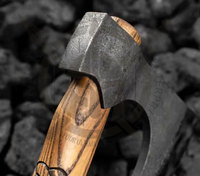 Hache viking de qualité industrielle en gros avec manche en bois de rose et tête en acier à haute teneur en carbone, logo personnalisé, taille personnalisable, 18 pouces de haut
