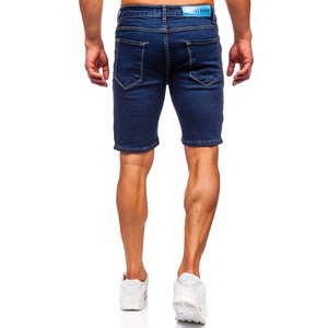 Breathable <b>Lightweight</b> Denim <b>Shorts</b> for <b>Men</b> Vintage Medium Wash Relaxed Fit for Streetwear and Summer Fashion - Product Image 3