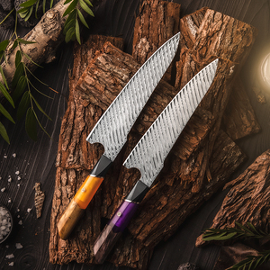 มีดเชฟเหล็กดามัสกัส 67 ชั้น งานฝีมือระดับมืออาชีพ ใช้ได้ทั้งมือซ้ายและขวา ผิวขัดเงา ล้างในเครื่องล้างจานได้ เหมาะสำหรับหั่นผลไม้ - Product Image 3