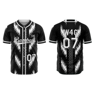 Camiseta de Béisbol Personalizable para Hombre, Uniforme Deportivo con Botones, Transpirable, de Secado Rápido, que Absorbe el Sudor, de Poliéster - Product Image 4