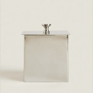 Modern Luxury Stainless Steel <b>Silver</b> <b>Box</b> with Lid Polished Finish Customizable Size & Shape for Storage and Decor Wholesale - Product Image 4