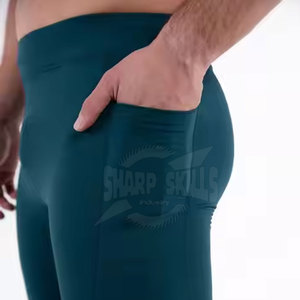 <b>Hot</b> Sale Latest Style Men <b>Legging</b> Cotton/Bamboo Fiber Breathable Elastic Waist Comfortable Yoga Wear Low MOQ High Quality - Product Image 5