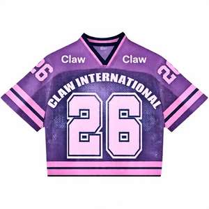 Maillot de football américain rétro imprimé de streetwear personnalisé en gros maillots respirants de haute qualité en maille de sublimation - Product Image 6