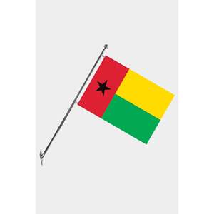 Ensemble de mât de drapeau pour montage mural, design télescopique, fabriqué en polyester durable avec graphismes imprimés numériquement - Product Image 1