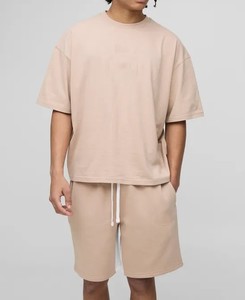 Algodón/poliéster de alta calidad cuello redondo manga corta ajuste holgado Color sólido uso al aire libre entrenamiento deportes y gimnasio desgaste transpirable - Product Image 4