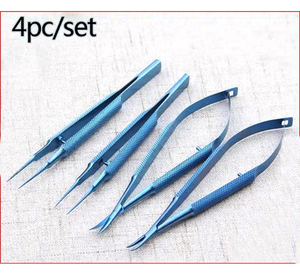 Juego de Cirugía de mano | Micro instrumentos quirúrgicos portaagujas Micro tijeras pinzas | Instrumentos microquirúrgicos recubiertos de titanio - Product Image 1