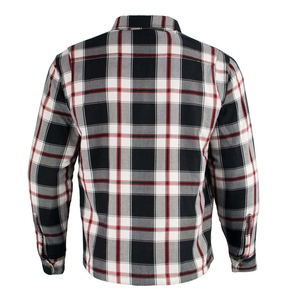 Trendy Biker Check Shirt Hombres Camisa protectora de motocicleta Kevlar Forrado acolchado Riding Touring Camisa de franela Moto Protectora - Product Image 2