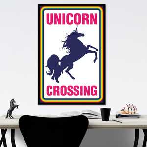 Letrero de Tráfico con Diseño de Unicornio, Duradero y Atractivo, Marca Einhorn Crossing - Product Image 4