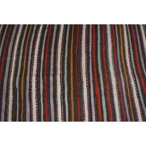 Tapis turc 3,37 x 6,3 pieds, tapis Kilim vintage, tapis en laine marron à motifs de plantes et d'arbres - Product Image 4