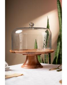 <b>Cake</b> <b>Stand</b> with <b>Glass</b> wooden <b>cake</b> <b>stand</b> - Product Image 5